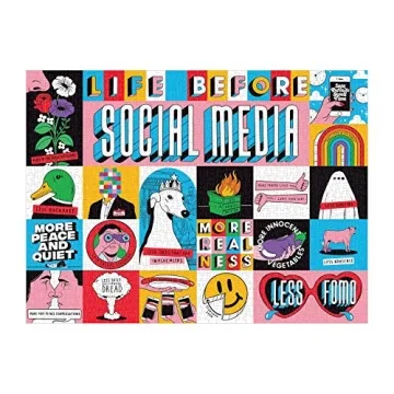 Galison Life Before Social Media 1000 Piece Puzzle Multicolor