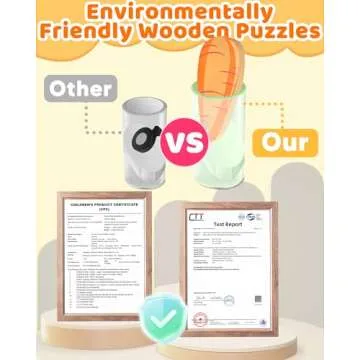 Cute 4 Pack Easter Wooden Puzzles for Toddlers