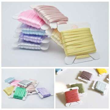 Snanr Plastic Floss Bobbins for Embroidery Floss Organizer, Cross-Stitch Bobbins Card Thread Holder,...