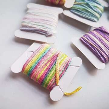 Snanr Plastic Floss Bobbins for Embroidery Floss Organizer, Cross-Stitch Bobbins Card Thread Holder, Craft DIY Sewing Storage (120 Piece)