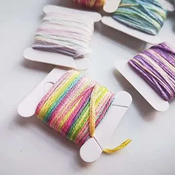 Snanr Plastic Floss Bobbins for Embroidery Floss Organizer, Cross-Stitch Bobbins Card Thread Holder, Craft DIY Sewing Storage (120 Piece)