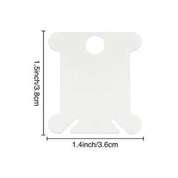 Snanr Plastic Floss Bobbins for Embroidery Floss Organizer, Cross-Stitch Bobbins Card Thread Holder, Craft DIY Sewing Storage (120 Piece)