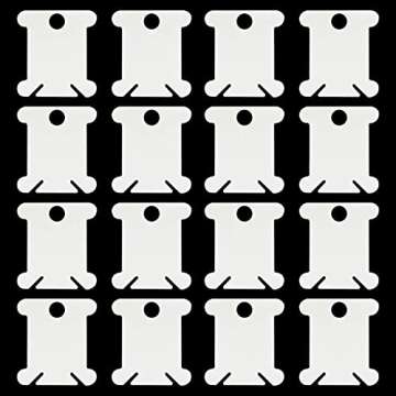 Snanr Plastic Floss Bobbins for Embroidery Floss Organizer, Cross-Stitch Bobbins Card Thread Holder, Craft DIY Sewing Storage (120 Piece)