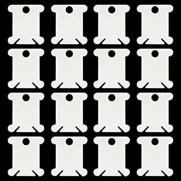 Snanr Plastic Floss Bobbins for Embroidery Floss Organizer, Cross-Stitch Bobbins Card Thread Holder, Craft DIY Sewing Storage (120 Piece)