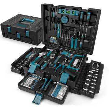 Sundpey 379-PCs Home Tool Kit - Portable Complete Household and Auto Repair Tool Set - Hand General ...