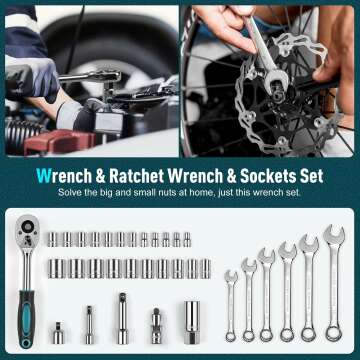 Sundpey 379-PCs Home Tool Kit - Portable Complete Household and Auto Repair Tool Set - Hand General Basic Tool Box Storage Case with Drawer - Full Basic Toolkit for Handyman & Diyer & Homeowner