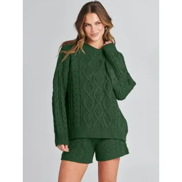 ANRABESS Women Cozy Fall Outfit 2-Piece Set