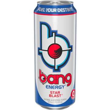 Bang Energy Star Blast, Sugar-Free Energy Drink, 16 Ounce (Pack of 12)