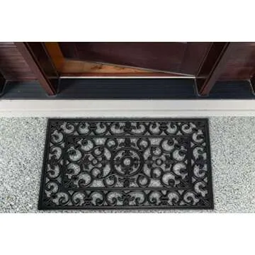 DII Durable All Weather Rubber Doormat, 18x30 in Attractive Design
