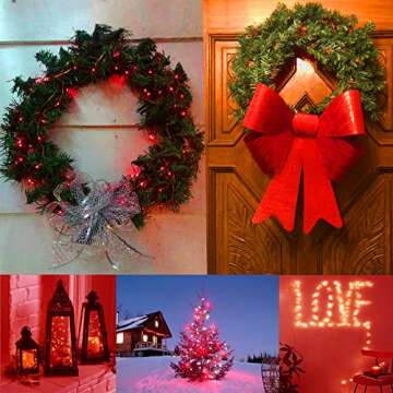 Bynlna String Lights,LED Copper Wire Lights, Each Set 33ft/10M 100LEDs and 9 Remote Control.AA Batte...