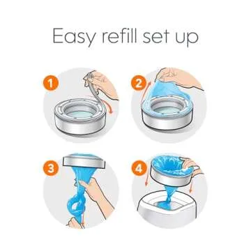 Diaper Genie Bags Refills 270 (Pack of 8) Clean Laundry Scent | Diaper Pail Refills with Max Odor Lock | Holds up to 2160 Newborn Diapers