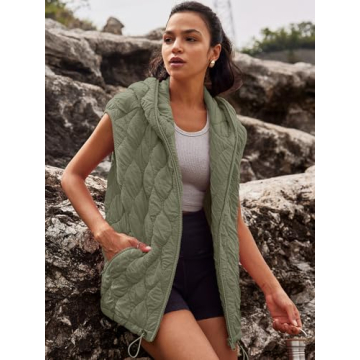 Stylish Women's Oversized Puffer Vest with Hoodie