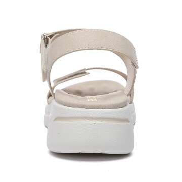Bernal Women's Fashion Walking Sandals Comfortable Breathable Sandals Adjustable Athletic Sport Shoes for Outdoors(Beige1 5)