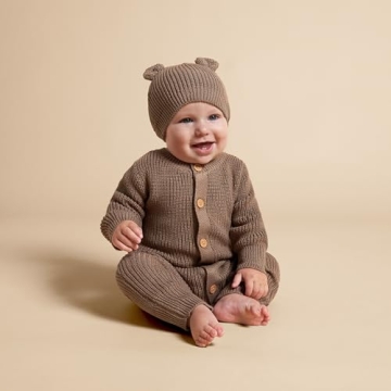Stylish Modern Moments Baby Sweater Romper & Hat Set