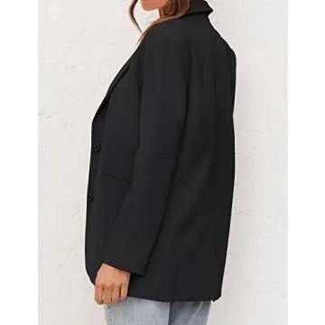 Stylish MEROKEETY Women's Blazer for Work and Play - Black