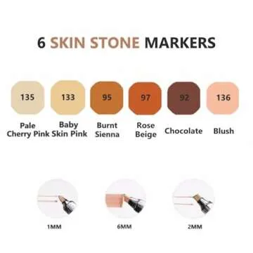 6 Colors Skin Tone Alcohol Markers Set for All Ages