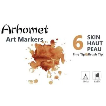 6 Colors Skin Tone Alcohol Markers Set for All Ages