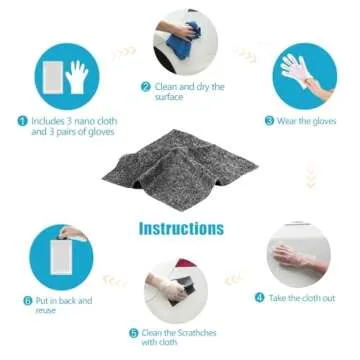 Nano Sparkle Cloth Car Scratch Remover - Advanced Nano Scratch Fix Tool - Easily Removes Small Scratches, Swirls, Residue & Water Spots - Restores Car Paint to Original, Like-New Shine (3-Pack)