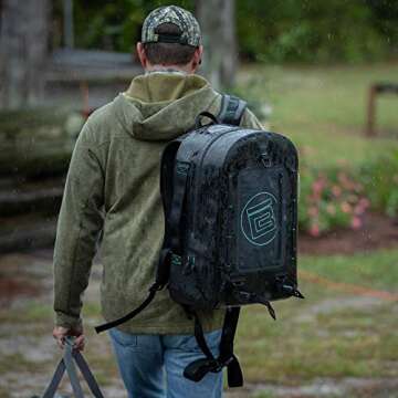 BOTE Highwater Backpack Waterproof Outdoor Zipper Dry Bag 28 Liter Capacity Molle Straps Fully Subme...