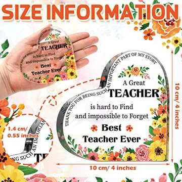 Perthlin Teacher Valentine Gifts for Women Teacher Thank You Gifts Best Teacher Appreciation Gifts f...