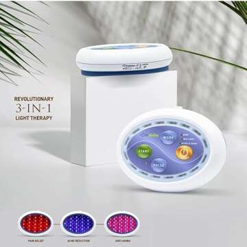 Celluma POD | All-in-one Mini Handheld Blue, Red, and Infrared LED Light Therapy with Acne, Anti-Wrinkles, and Pain Reduction Settings