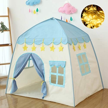 Kids Play Tent Castle Large Teepee Tent Oxford Fabric Children Playhouse for Indoor Outdoor with Car...