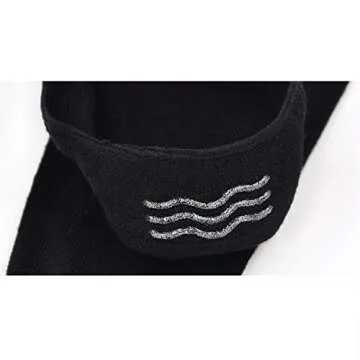 Ladies Womens No Show Toe Socks Running Five Finger Crew Ankle Cotton Socks, Black, One Size, 6 Pairs