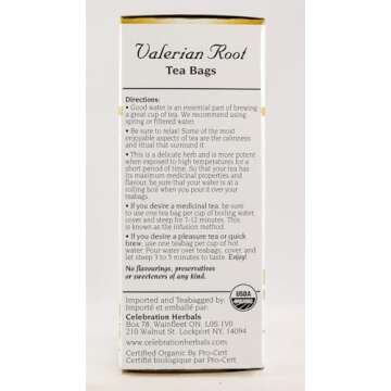 Valerian Root Herbal Tea - 24 Count for Relaxation