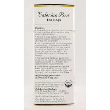Valerian Root Herbal Tea - 24 Count for Relaxation