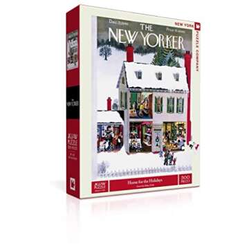 New York Puzzle Company - New Yorker Home for The Holidays - 500 Piece Jigsaw Puzzle