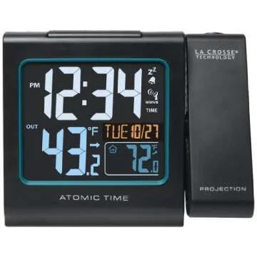 La Crosse Projection Alarm Clock With Temperature & USB Port