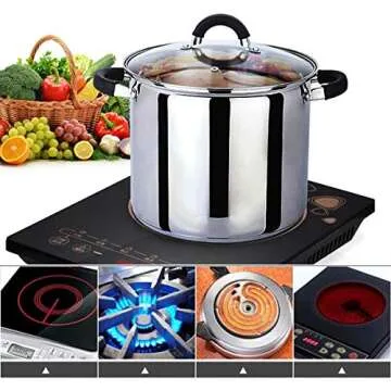 MAXCOOK 7.5 Quart Stainless Steel Stock Pot with Lid