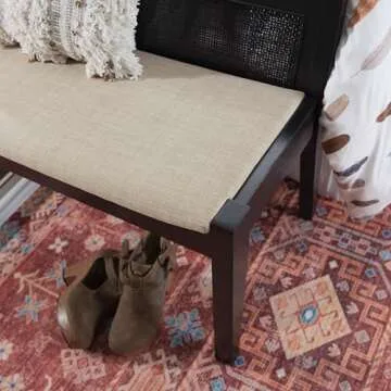 Elegant Powell Kasi Cane Bench for Every Decor Style