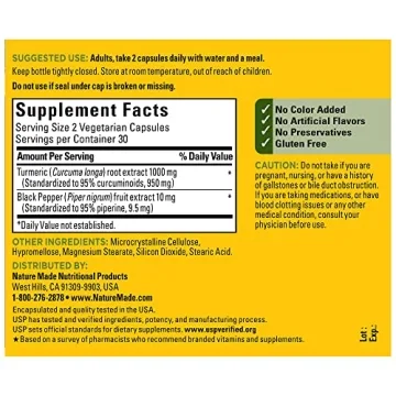 Extra Strength Turmeric Curcumin with Black Pepper 60 Caps