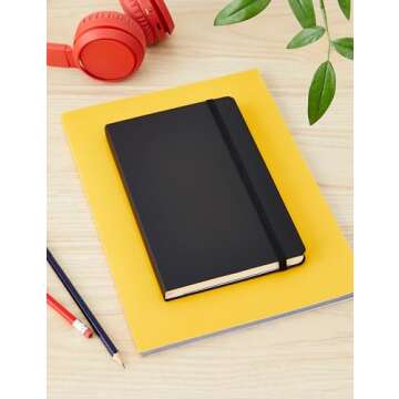 Moleskine Classic Notebook, Hard Cover, Large (5" x 8.25") Dotted, Black, 240 Pages