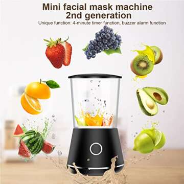 Face Mask Machine, DIY Fruit Vegetable Facial Mask Making Tool Facial Mask Machine Automatic Face Mask Machine Maker Machine Kit Skin Care Beauty Machine with Mask for Home SPA