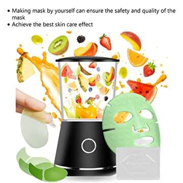 Face Mask Machine, DIY Fruit Vegetable Facial Mask Making Tool Facial Mask Machine Automatic Face Mask Machine Maker Machine Kit Skin Care Beauty Machine with Mask for Home SPA