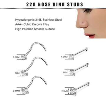 Fashion-Forward FUNRUN Jewelry Set: 14PCS 316L Stainless Steel Body Piercings