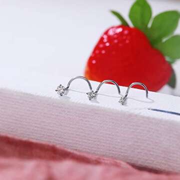 Stylish FUNRUN 22g 316L Stainless Steel Nose Rings