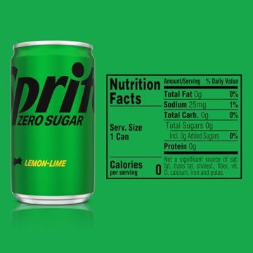 Sprite Lemon Lime Zero Sugar Soda | Diet | 7.5 fl oz | 20 Pack | Soft Drink