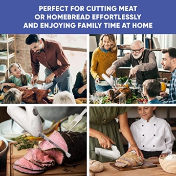 HOMAIDER Electric Knife for Carving Meat, Bread & More
