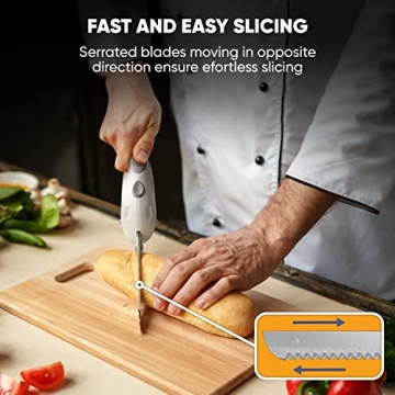HOMAIDER Electric Knife for Carving Meat, Bread & More