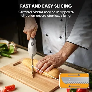 HOMAIDER Electric Knife for Carving Meat, Bread & More