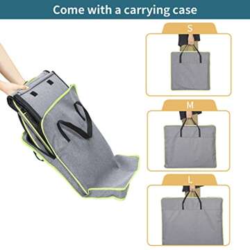 PETSFIT Foldable Dog Crate, Dog Travel Crate - 30 Inch Lightweight, Roomy, Easy to Set Up, Portable Pop Up Dog Carrier with Thick Mat, Sturdy Portable Dog Crate, Gray