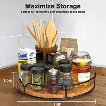Stylish 10" Lazy Susan Turntable Organizer for Home