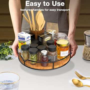 Stylish 10" Lazy Susan Turntable Organizer for Home