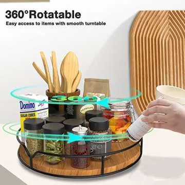 Stylish 10" Lazy Susan Turntable Organizer for Home