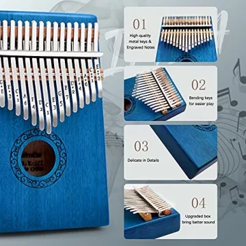 YUNDIE 17 Keys Kalimba Thumb Piano for Beginners