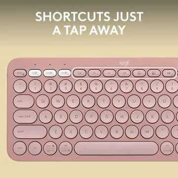 Logitech Pebble Keys 2 K380s, Multi-Device Bluetooth Wireless Keyboard with Customizable Shortcuts, Slim and Portable, Easy-Switch for Windows, macOS, iPadOS, Android, Chrome OS - Tonal Rose