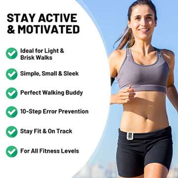 NESKLA 3D Pedometer for Walking, Simple Step Counter for Walking with Large Digital Display, Step Tracker with Removable Clip Lanyard, Accurately Track Steps for Men Women Kids Adults Seniors